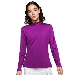 NIKE Women's Dri-FIT Victory UV Long Sleeve Half-Zip Golf Pullover Top Sz S EUC